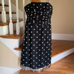 Elegant Black Polka Dot Dress